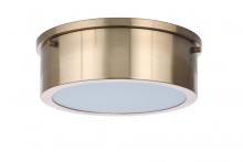  X6709-SB-LED - Fenn 1 Light 9" LED Flushmount in Satin Brass