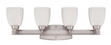  14728BNK4 - Bridwell 4 Light Vanity in Brushed Polished Nickel