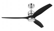  SONWF52PLN3-FBP - 52" Sonnet ceiling fan in Polished Nickel w/ Flat Black Polycarbonate Blades, WIFI control