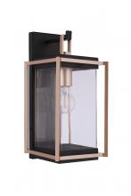  ZA6504-MNSB - Metalwork 1 Light Outdoor Wall Lantern in Midnight/Satin Brass