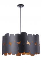  56695-FBGLR - Sabrina 5 Light Pendant in Flat Black/Gold Luster