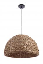  P2005-NT - Natural Pendant 1 Light Pendant w/ Woven Sea Grass Dome