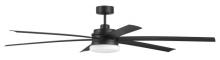  CLZ72FB6 - 72" Chilz Smart Ceiling Fan, Flat Black, Integrated LED Light Kit, Remote & WiFi Control