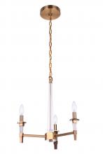  53223-SB - Tarryn 3 Light Chandelier in Satin Brass