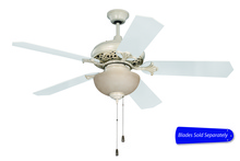  MI52AWD - 52" Ceiling Fan w/Amber Frost Bowl, Blade Options