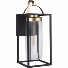  ZA4824-MNSB - Neo 1 Light Large Outdoor Wall Lantern in Midnight/Satin Brass