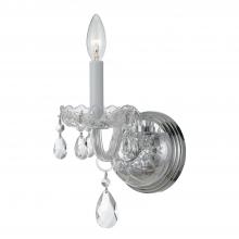  1031-CH-CL-MWP - Traditional Crystal 1 Light Hand Cut Crystal Polished Chrome Sconce