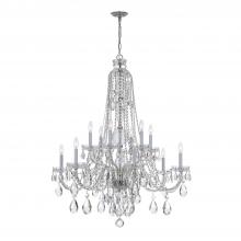  1112-CH-CL-MWP - Traditional Crystal 12 Light Hand Cut Crystal Polished Chrome Chandelier