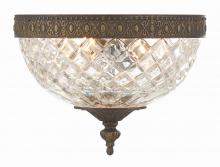  117-8-EB - Crystorama 2 Light English Bronze Crystal Flush Mount