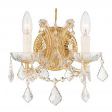  4472-GD-CL-I - Maria Theresa 2 Light Clear Italian Crystal Gold Sconce