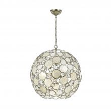 Crystorama 529-SA - Palla 6 Light Antique Silver Sphere Pendant