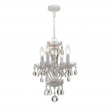  5534-WW-CL-I - Traditional Crystal 4 Light Clear Italian Crystal Wet White Mini Chandelier