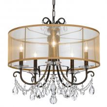  6625-EB-CL-MWP - Othello 5 Light Clear Crystal English Bronze Chandelier