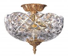  67-CT-OB - Crystorama 2 Light Olde Brass Semi Flush Mount IV