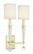  8102-AG - Paxton 2 Light Aged Brass Sconce