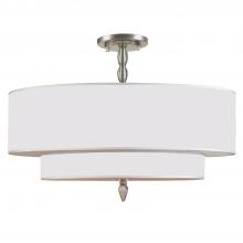  9507-SN_CEILING - Luxo 5 Light Satin Nickel Semi Flush Mount