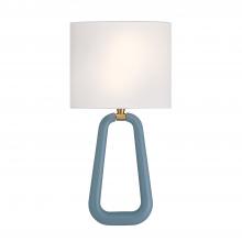  JOR-7352-AG-BL - Jori 2 Light Aged Brass + Blue Sconce