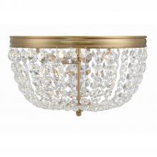  NOL-314-VG-CL-MWP - Nola 3 Light Vibrant Gold Flush Mount