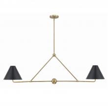  XAV-B9307-VG - Xavier 4 Light Vibrant Gold Linear Chandelier