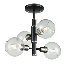  DVP20811SN+GR-CL - Ocean Drive 4 Light Small Semi-Flush Mount