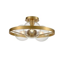  DVP27011VBR-CL - Courcelette 3 Light Semi-Flush Mount