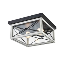  DVP43370BK+BIW-CL - County Fair 2 Light Flush Mount