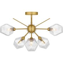  PCSVD1724BRG - Salvador 6-Light Brushed Gold Semi-Flush Mount