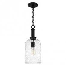 Quoizel ASH32690A - Black and Seeded Pendant Light