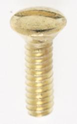 Steel Switchplate Screw; 6/32; Brass Plated Finish; 1/2" Length