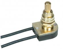  80/1126 - On-Off Metal Push Switch; 5/8" Metal Bushing; Single Circuit; 6A-125V, 3A-250V Rating; Brass