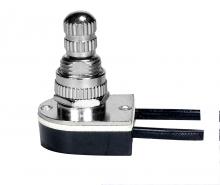  80/1133 - On-Off Metal Rotary Switch; 3/8" Metal Bushing; Single Circuit; 6A-125V, 3A-250V Rating; Nickel