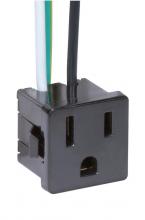  80/1142 - 3 Wire, 2 Pole Snap-In Convenience Outlet, Opening Size: 1" x 1" x 1" Rated: 15A-125V