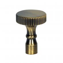  80/2404 - Solid Brass Knob; 4/36 Mandrel; Antique Brass