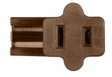  80/2519 - Female Slide Plug; Polarized 18/2 SPT-2; 6A-125V; Brown Finish