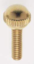  90/036 - Solid Brass Thumb Screw; Burnished and Lacquered; 8/32 Ball Head; 1/2" Length