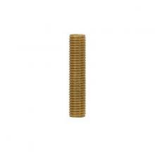  90/1186 - 1/8 IP Solid Brass Nipple; Unfinished; 1-1/8" Length; 3/8" Wide