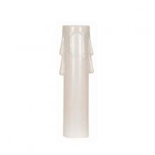  90/1505 - Plastic Drip Candle Cover; White Plastic Drip; 13/16" Inside Diameter; 7/8" Outside