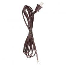  90/1524 - 8 Foot 18/2 SPT-1 105C Cord Set; Brown Finish; 36" Hank; 200 Carton; Molded Polarized Plug;