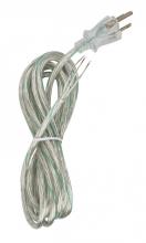  90/2312 - 10 Foot 18/3 SVT 105C Heavy Duty Cord Set; Clear Silver Finish; 100 Carton; 3 Prong Molded Plug;