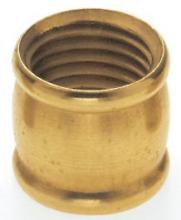  90/241 - Brass Coupling; 1/2" Long; 1/4 IP; Burnished And Lacquered