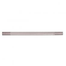  90/2501 - Steel Pipe; 1/8 IP; Nickel Plated Finish; 4" Length; 3/4" x 3/4" Threaded On Both Ends