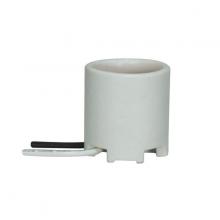  90/2621 - Keyless Porcelain Socket; Glazed With Paper Liner; 7/8" Center To Center; 660W; 250V