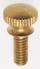  90/744 - Solid Brass Thumb Screw; Flat Head; 8/32; 3/8" Length; Brass Finish
