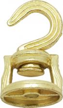  90/815 - Die Cast Revolving Swivel Hooks; Brass Plated Finish; Kit Contains 1 Hook And Hardware