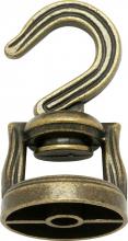  90/816 - Die Cast Revolving Swivel Hooks; Antique Brass Finish; Kit Contains 1 Hook And Hardware