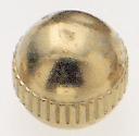  90/955 - Brass Knob; 8/32; Knurled; 3/8" Diameter; Burnished And Lacquered
