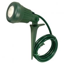  93/5058 - 6 Foot 3.4watt 5 LED Plastic Flood Light With Ground Stake And Plug; Green Finish; For Outdoor Use;