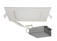  S11614 - 12 watt LED Direct Wire Downlight; Edge-lit; 6 inch; 5000K; 120 volt; Dimmable; Square; Remote