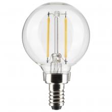  S21201 - 3 Watt G16.5 LED; Clear; Candelabra base; 90 CRI; 4000K; 120 Volt