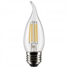  S21887 - 5.5 Watt CA10 LED; Clear; Medium Base; 5000K; 120 Volt; 2-Card